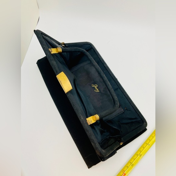 1940s Vintage Clutch Evening Purse, Black - Picture 10 of 10